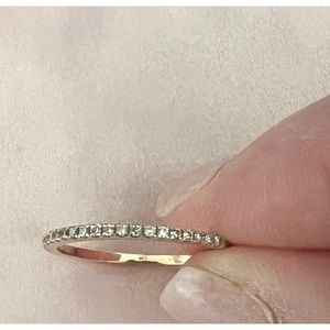 14k Rose Gold Moissanite Pave band